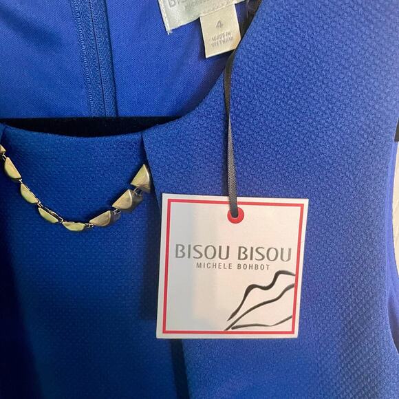 NWT Bisou Bisou Sapphire Blue Sleeveless Tank Sheath Dress Women's Size 4 - Picture 4 of 9
